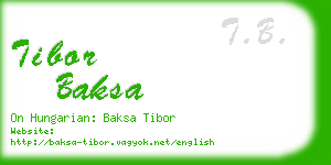 tibor baksa business card